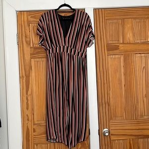 Striped summer midi dress